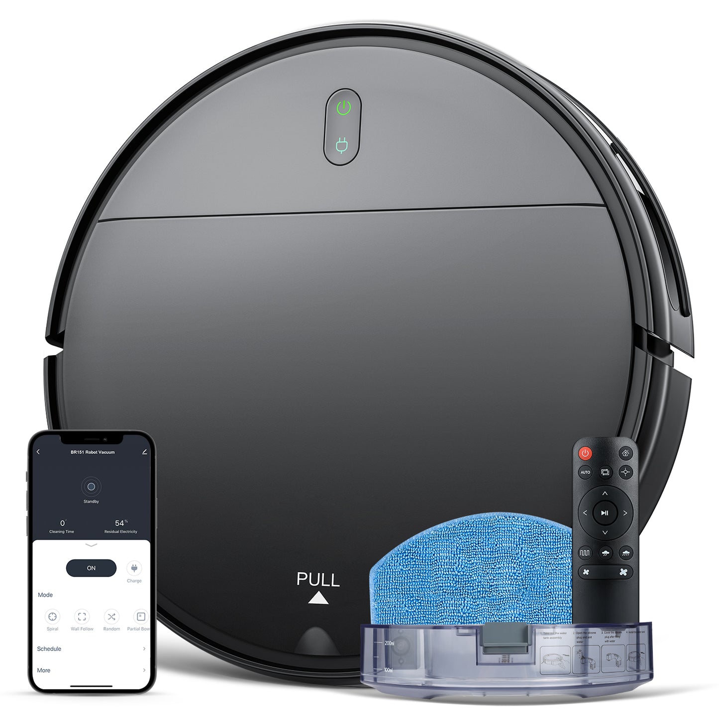 ONSON Robot Vacuum Cleaner,2 in 1 Robot Vacumm Mop Combo, With WiFi/App Connection, for Pet Hair, Hard Floor