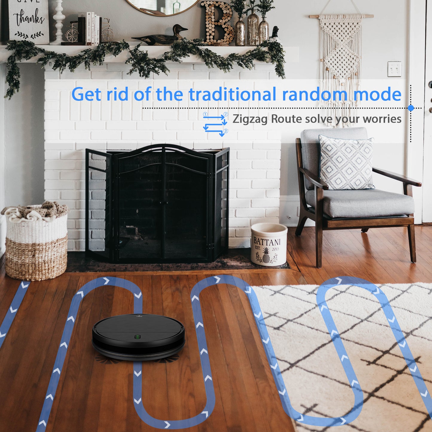 ONSON Robot Vacuum Cleaner,2 in 1 Robot Vacumm Mop Combo, With WiFi/App Connection, for Pet Hair, Hard Floor