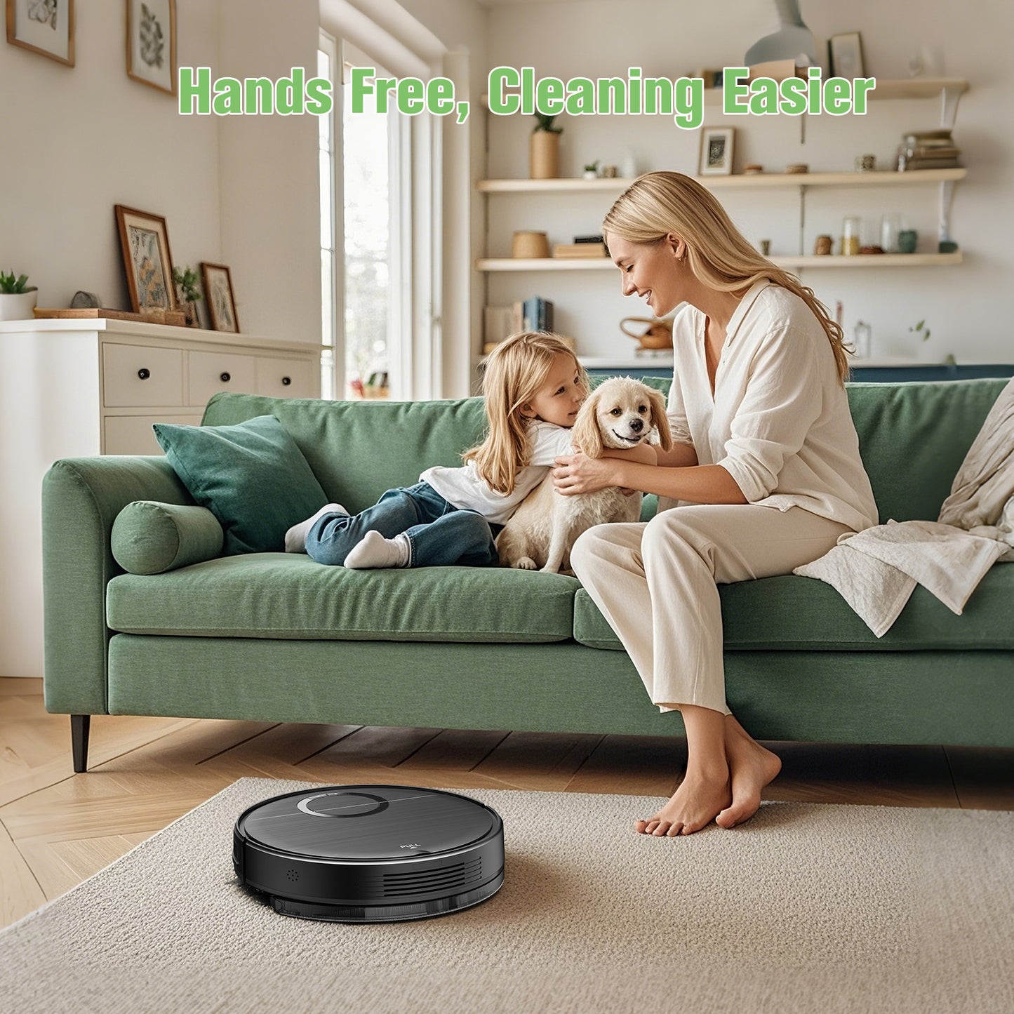 ONSON Robot Vacuum and Mop Combo with Self-Charging, Slim, Ideal for Hard Floor, Pet Hair 02