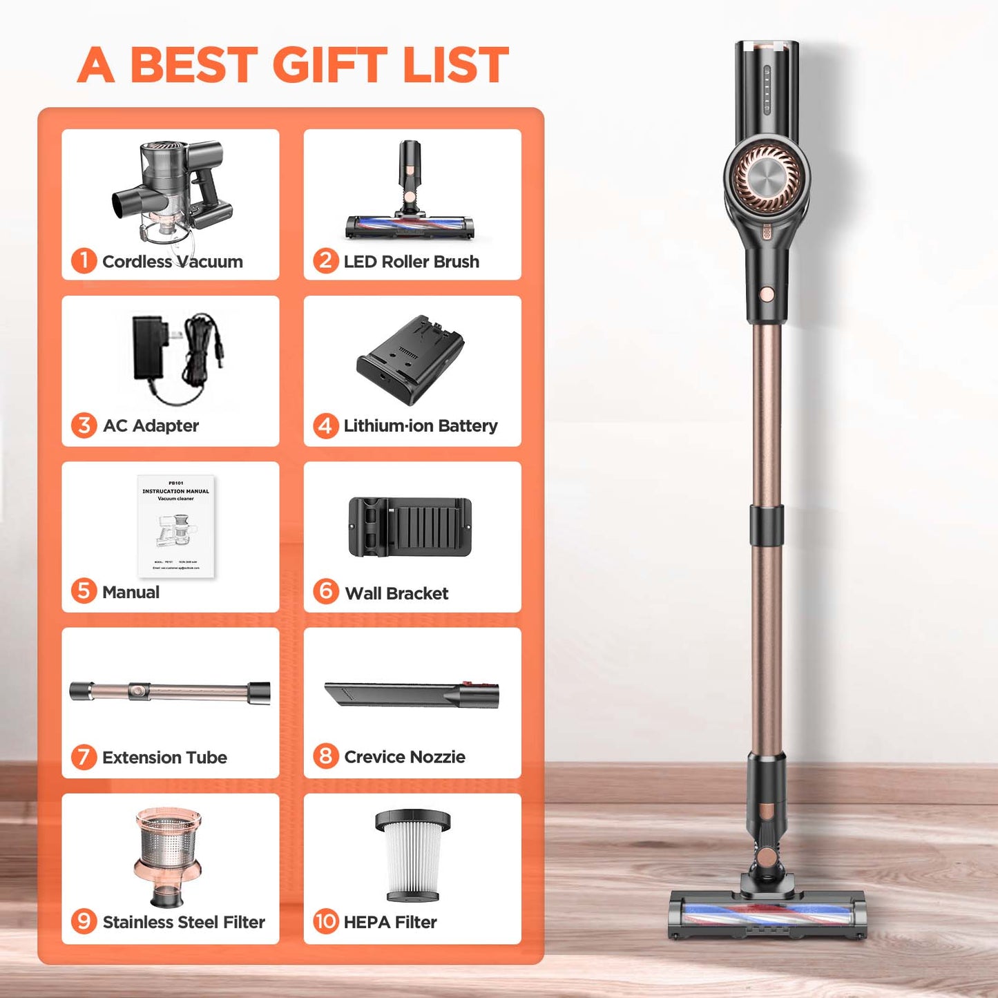 GOOVI Vacuum Cleaner PB101 -Gold