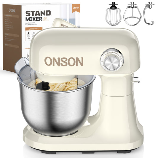 ONSON 5 QT Stand Mixer, 350W, 12-Speed Dough Mixer with Stainless Steel Bowl & Accessories for Baking & Cooking