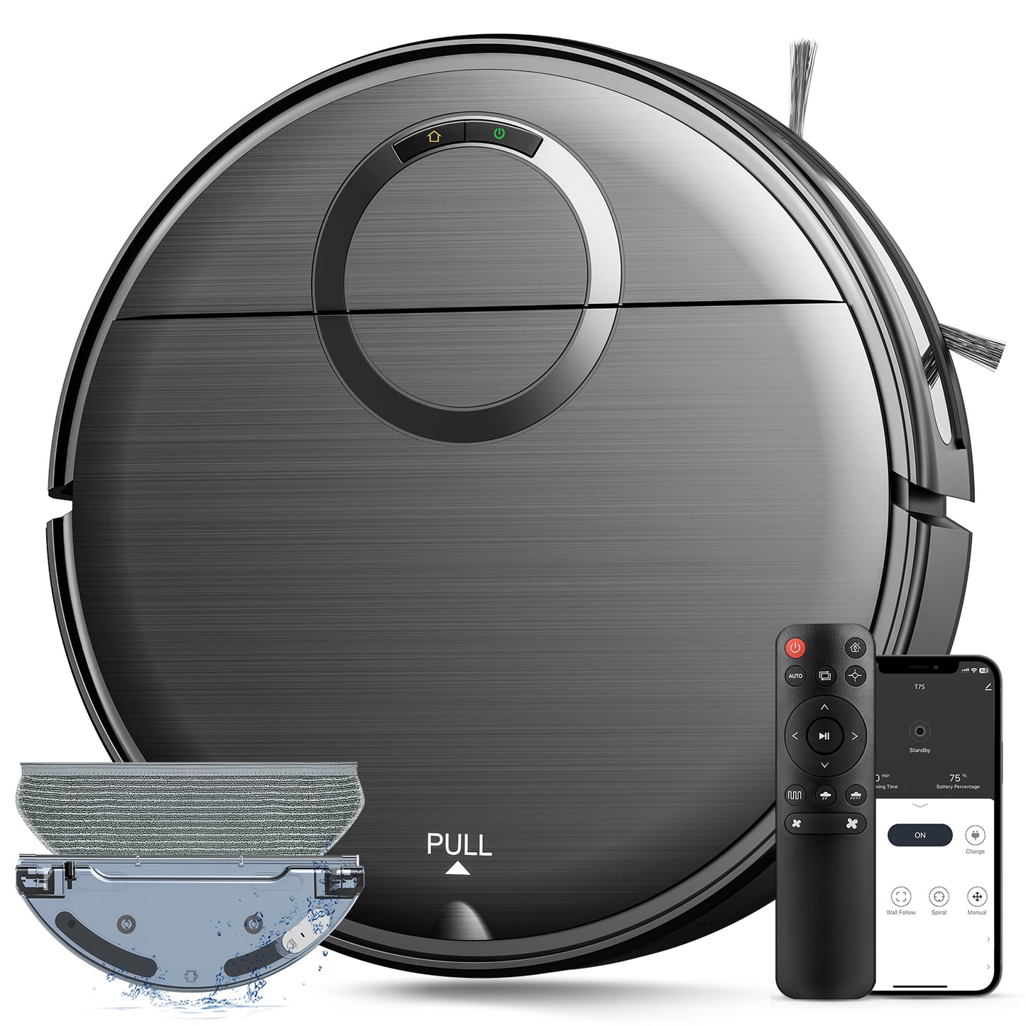 GOOVI Robot Vacuum and Mop Combo with Self-Charging, Slim, Ideal for Hard Floor, Pet Hair 02
