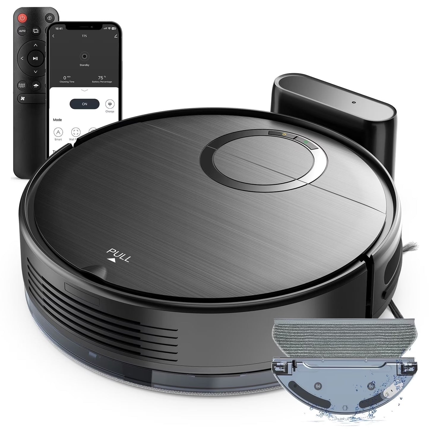 ONSON 8000Pa Robot Vacuum Cleaner and Mop Combo, 2 in 1 Vacuum and Mop With Wi-Fi, Ideal for Hard Floors
