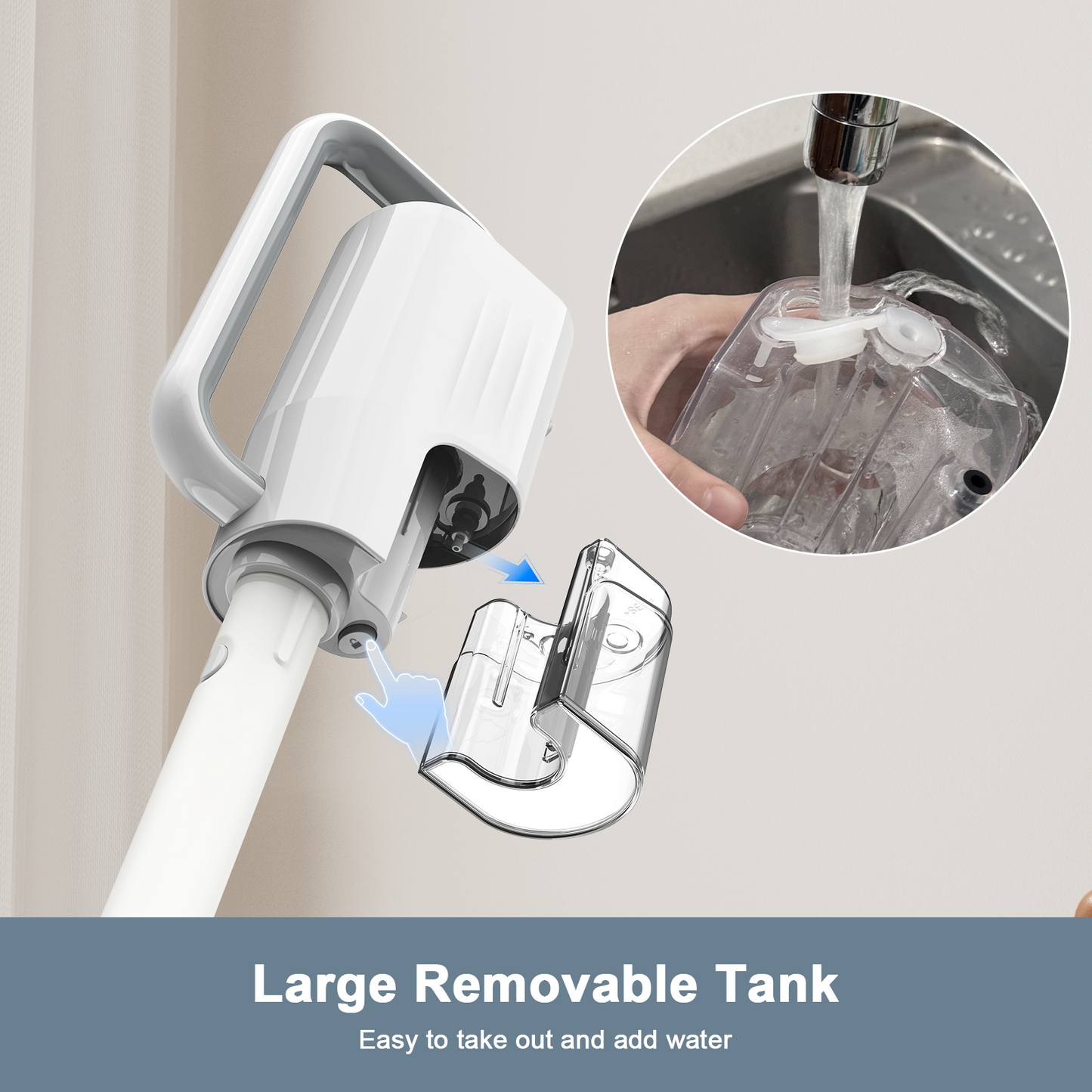 Haoyunduo Steam Mop, 6-in-1 Detachable Handheld Steam Mop Cleaner with 2 Microfiber Pads for Hard Floor, Carpet-01