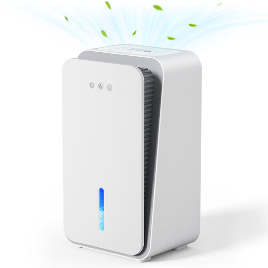 Teendow Dehumidifier for Home, 500 Sq.Ft, Auto Shut-Off, LED Light, Aromatherapy, for Bedroom, Bathroom, Basement ,White