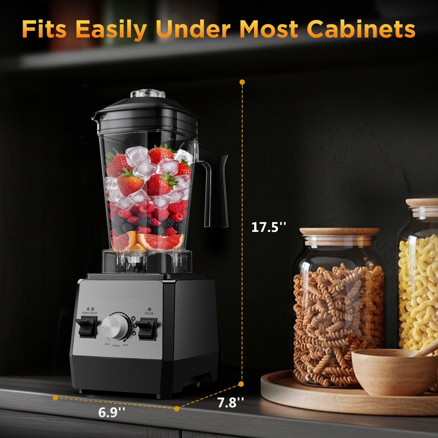 HAOYUNDUO Smoothie Blender, 1400W High-Speed Countertop Blender, 60 Oz BPA-Free Jar for Shakes, Smoothies, Frozen Drinks & Ice Crushing