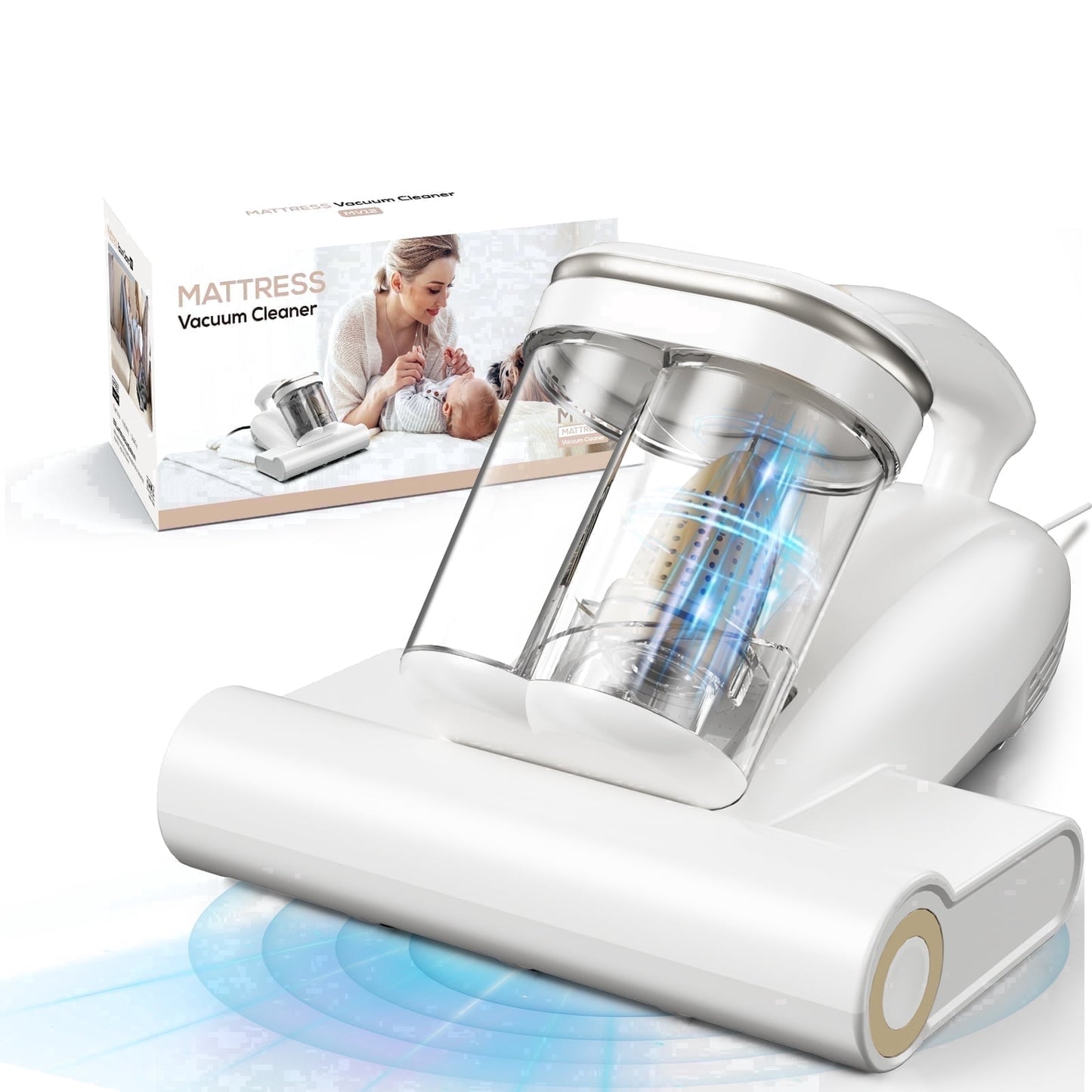 ONSON 16Kpa Handheld  Mattress Vacuum Cleaner, UV Light for Deep Cleaning Beds & Sofas