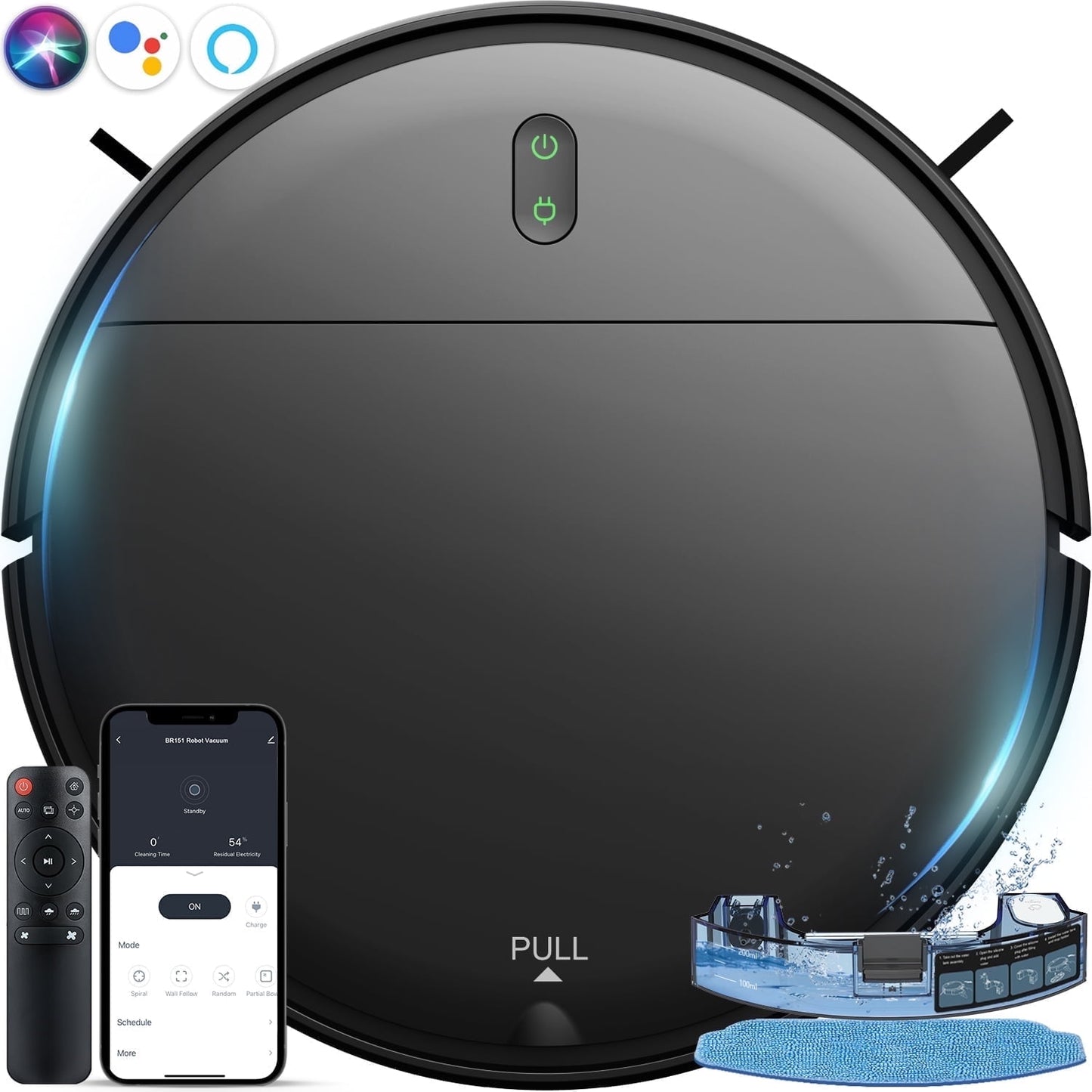 ONSON Robot Vacuum Cleaner,2 in 1 Robot Vacumm Mop Combo, With WiFi/App Connection, for Pet Hair, Hard Floor