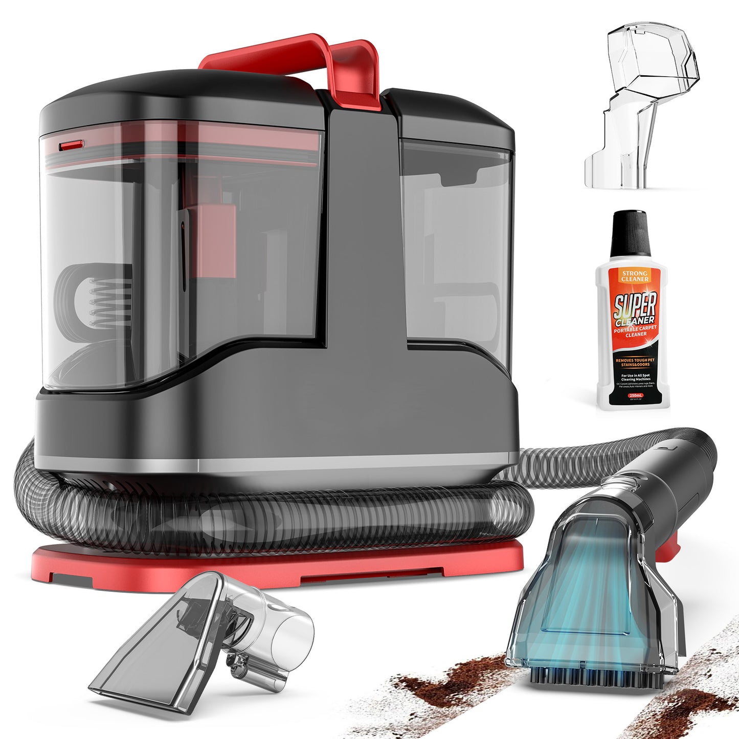 ONSON Portable Carpet Cleaner Machine, Upholstery Spot Vacuum Cleaner, 15Kpa Powerful Suction for Pet Stain, Couche & Car