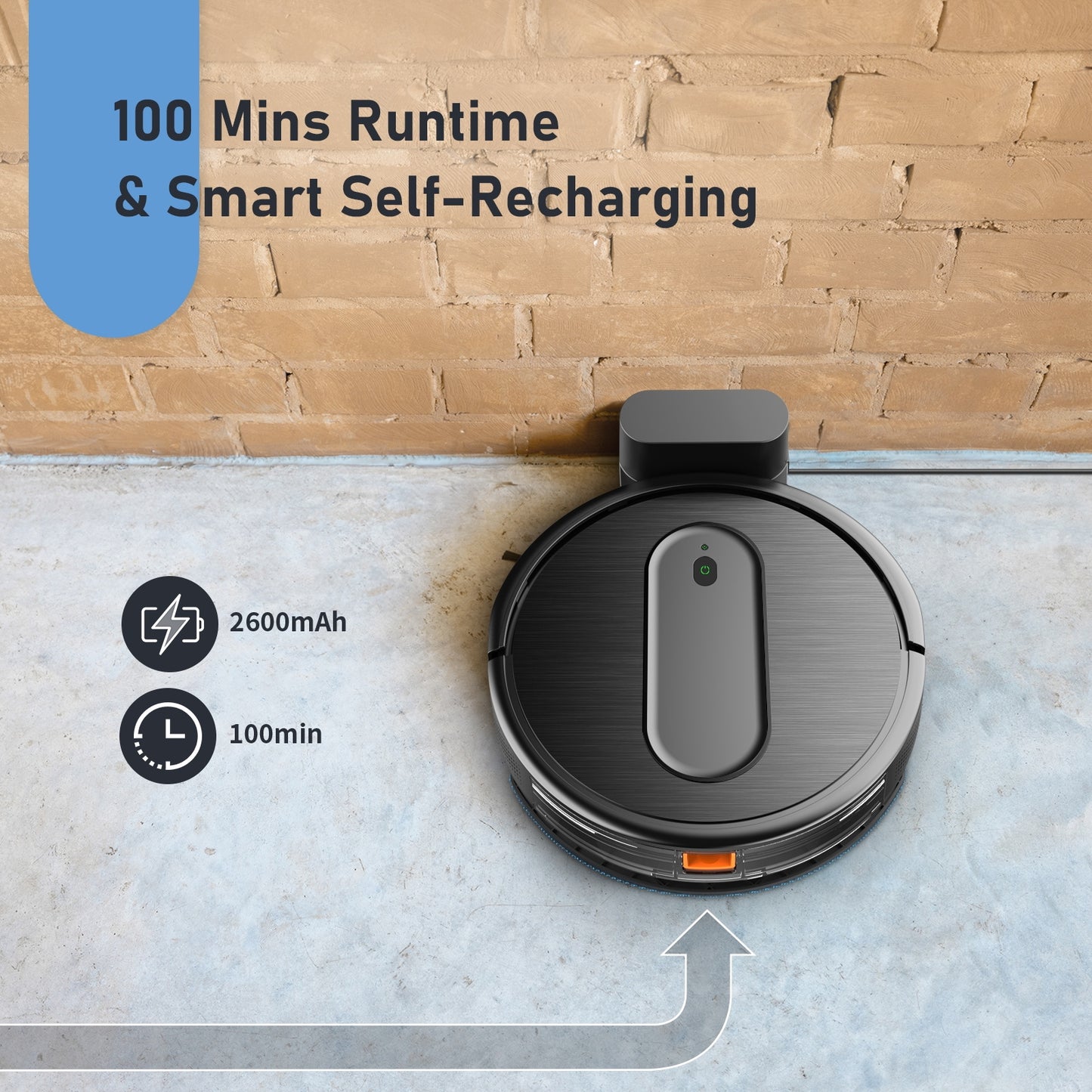GOOVI Robot Vacuum 2 in 1 Mopping Robotic Vacuum Cleaner Combo Black 02
