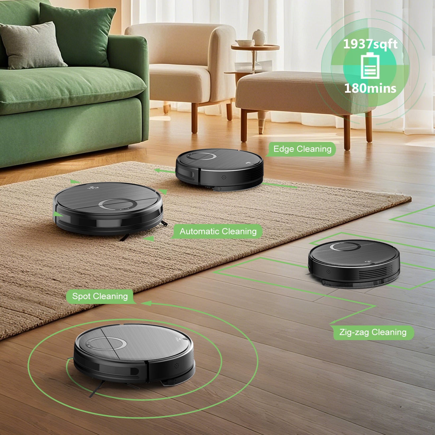 ONSON Robot Vacuum and Mop Combo with Self-Charging, Slim, Ideal for Hard Floor, Pet Hair 02